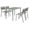 Image de Table de jardin métal + 4 assises kaki en acier. Amelia. 120x70xh72.5cm (12.2kg)