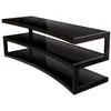 Image de Meuble TV - NorStone - Esse Curve - Noir Satiné - Verres Noirs