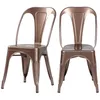 Image de Lot de 2 chaises en métal cuivre - Indus - Maison Pavane
