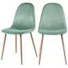 Image de Lot de 2 chaises en velours vert d'eau-fredrik Fredrik