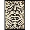 Image de Tapis Salon 133x200 Tissé Noir Rectangle Motif Animaux Lyn1 Zebro