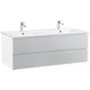 Image de Meuble double vasque SORRENTO suspendu avec plan céramique 120cm