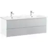 Image de Meuble double vasque sorrento suspendu avec plan céramique 120cm MTC 1816