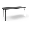 Image de PETITE FRITURE table rectangulaire pour extérieur WEEK-END 180x85 cm (Noir - Aluminium verni par poudre epoxy)
