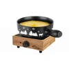 Image de Service À Fondue Électrique Little Balance 8966 Céramique Noir Et Bois 22,5x22,5x14,9 Cm