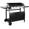 Image de Plancha gaz 4 brûleurs inox 10kW avec chariot PLANCHA PORTHOS 4 BRÛLEURS + CHARIOT