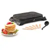 Image de Crêpière électrique - Machine à crêpes 1000w - plaque antiadhésive ø11,5 cm, cuisson rapide, crêpes, pancakes, 6 spatules bois et louche, mini crêpe party facile à nettoyer