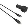 Image de GREEN_E Chargeur voiture pd 18W + Cable type C to type C - 13m - Tresse noir