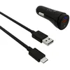 Image de GREEN_E Chargeur voiture qc 3.0 1 USB + Cable type C - 13m - Blanc