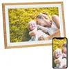 Image de Agfaphoto cadre photo connecté realiview apf1000 wi-fi 10 lcd - affichage photosvidéos, horloge, météo, rotation auto, mémoire 32go, appli frameo iosandroid incluse - bois
