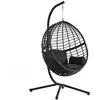 Image de Fauteuil Suspendu En Résine Tressée Noir Auroa