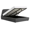 Image de Lit Coffre - 140x190 Cm - Velours Gris Norka