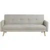 Image de Canapé scandinave convertible 3 places en tissu beige wooden