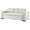 Image de Canapé convertible 3 places en tissu beige noho