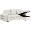 Image de Canapé D'angle Convertible Beige 4 Places Glasgow
