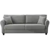 Image de Canapé 4 places en tissu gris clair lucerne