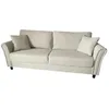 Image de LUCERNE - Canapé droit en tissu 4 places beige