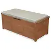 Image de Coffre de jardin - caja beige - en bois 125x60cm rangement coussins avec vérin et poignées
