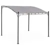Image de Pergola adossée 3x2.5m - Brestum - Toile taupe - Pergola murale