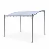Image de Pergola adossée 3x2.5m - brestum - toile grise - pergola murale