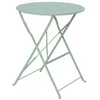 Image de Table de jardin bistrot pliable - Emilia ronde vert de gris- Table ronde Ø60cm en acier thermolaqué