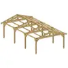 Image de Carport Deux Pentes - 550cm X 1050cm - Pin Douglas - Surface 57,75 M²