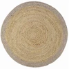 Image de Tapis Coton & Jute Yhuki Taupe Par Nattiot - Ø 110 Cm
