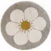 Image de Tapis Enfant Bohemian Daisy Rond Beige Par Nattiot - Ø 120 Cm