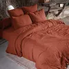 Image de Housse de couette - INTEX DECO - 220x240 cm - Gaze de coton - Orange terracotta - Style Ethnique
