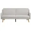 Image de Canapé scandinave convertible 3 places en tissu gris clair ester