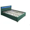Image de ENFIELD - Structure de lit en velours vert avec rangements et LED intégrées - 140x190 cm