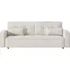 Image de Canapé scandinave convertible 3 places en velours côtelé beige copenhague