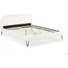 Image de PHOENIX - Lit velours beige 140 x 190 cm