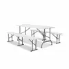 Image de Set de table et bancs de réception. 180cm. Pliables. Avec poignée de transport. Plastique blanc. Table de camping
