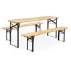 Image de Table de jardin pliante bois de sapin + 2 bancs BAYONNE