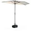 Image de Parasol de balcon Ø250cm   CALVI   Demi-parasol droit. mât central en aluminium avec manivelle d’ouverture. toile sable