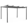 Image de Pergola aluminium - Isla 3x4m - Toile grise - Tonnelle idéale pour votre terrasse. toit rétractable. toile coulissante. structure
