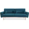 Image de CanapÃ© Convertible Design En Velours - Oskar - 2 - 3 Places Scandinave Droit Avec Pieds Fins Or en occasion ou reconditionné