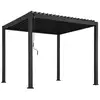 Image de Pergola bioclimatique aluminium anthracite triomphe 3x3 m lames orientables