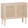 Image de Buffet décor bois et cannage 2 portes 80cm Camargue