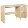 Image de Bureau décor bois et cannage - camargue - 120cm. 2 tiroirs