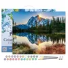 Image de FiguredArt Peinture par Numéro Adulte avec cadre Lac et Reflet de Montagne - Numéro dArt - 40x50cm toile tendue sur châssis