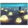 Image de Peinture Par Numéro Figured Art Lumières Sur Le Lac 40x50 Cm