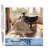 Image de FiguredArt Peinture par Numéro Adulte Ambition dune jeune pianiste - Kit de Loisir Créatif DIY Numéro dArt - 40x50cm sans châssis