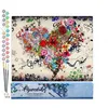 Image de FiguredArt Peinture par Numéro Adulte Coeur de Fleurs - Kit de Loisir Créatif DIY Numéro dArt - 40x50cm sans châssis