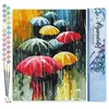 Image de FiguredArt Peinture par Numéro Adulte Farandole de Parapluies - Kit de Loisir Créatif DIY Numéro dArt - 40x50cm sans châssis