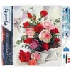 Image de Figured’Art Diamond Painting Broderie Diamant 40x50cm Toile Entière Roulée avec Strass Perles Carrés - Roses Belles Fleurs