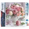 Image de Figured’Art Diamond Painting Broderie Diamant 40x50cm Toile Entière Roulée avec Strass Perles Carrés - Bouquet de Roses