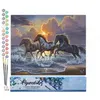 Image de FiguredArt Peinture par Numéro Adulte Trio de Chevaux - Kit de Loisir Créatif DIY Numéro dArt - 40x50cm sans châssis