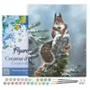 Image de FiguredArt Peinture par Numéro Adulte avec cadre Ecureuil perché - Kit DIY Numéro dArt - 40x50cm toile tendue sur châssis